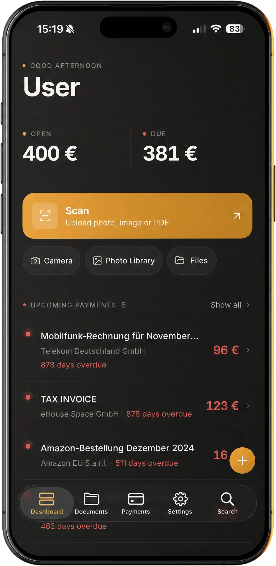 flowdoqs dashboard on iPhone